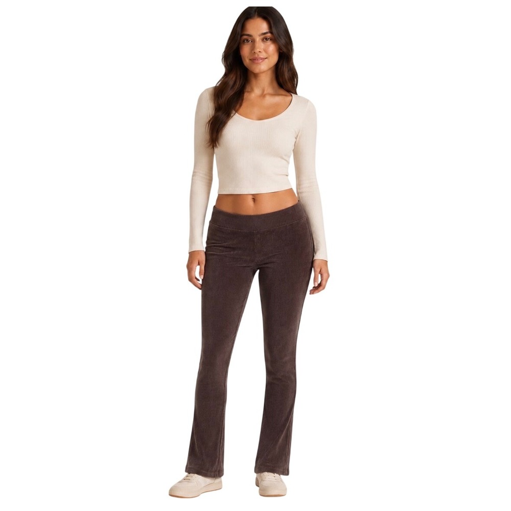 NWT Aritzia Sunday Best Otis Corduroy Flare Pants Rich Mocha Brown Size M